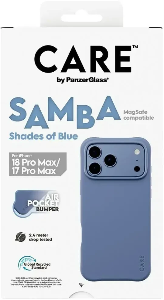 Dėklas Panzer Glass PanzerGlass CARE™ by ® Samba Case Shades of Mėlyna w. MagSafe iPhone 18 Pro Max | 17 Pro Max, Cover, Apple - iPhone 2026 Pro Max, Apple - iPhone 17 Pro Max, Mėlyna