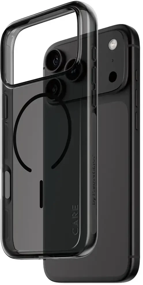 Dėklas Panzer Glass Case CARE by PanzerGlass Smokey w. Juodas MagSafe case for iPhone 18 Pro Max / iPhone 17ProMax juodas