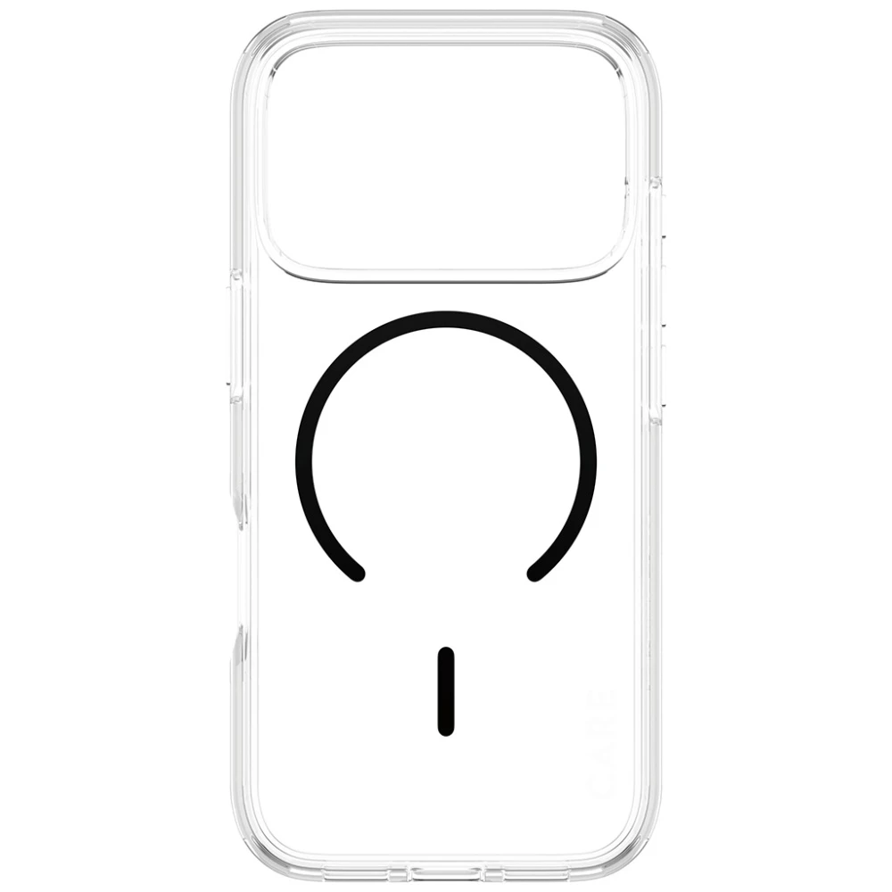 „Panzer Glass CARE by PanzerGlass“ flagmano „Urban Explorer“ dėklas su „Juodu MagSafe“, skirtas „iPhone 17 Pro“ – permatomas