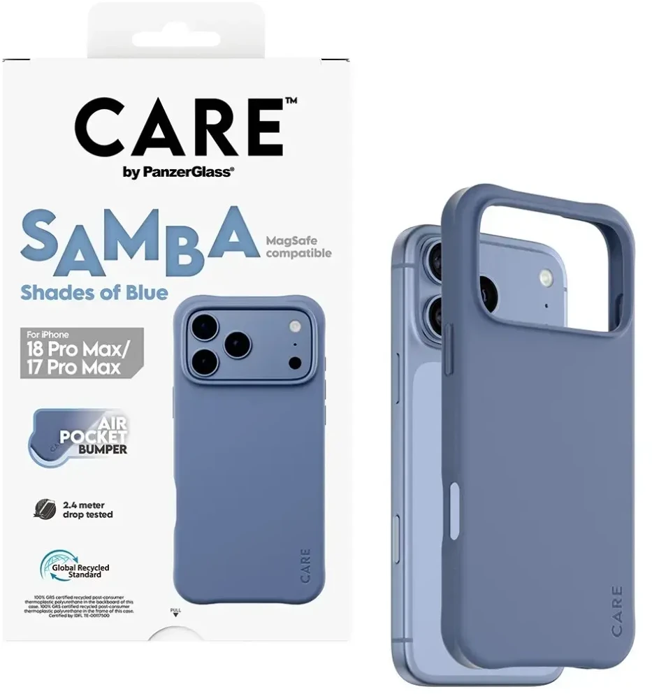 Dėklas Panzer Glass PanzerGlass CARE™ by ® Samba Case Shades of Mėlyna w. MagSafe iPhone 18 Pro Max | 17 Pro Max, Cover, Apple - iPhone 2026 Pro Max, Apple - iPhone 17 Pro Max, Mėlyna