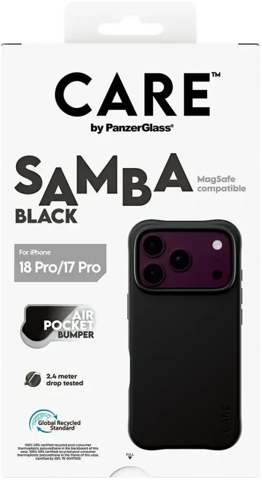 Dėklas Panzer Glass CARE by PanzerGlass Samba Case iP17/18 Pro Juodas m. MagSafe