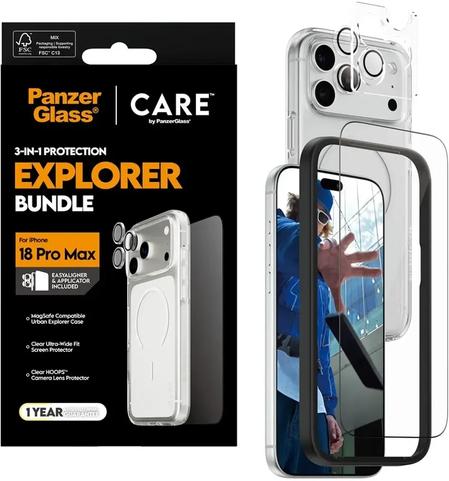 Panzer Glass Protective set CARE by PanzerGlass Flagship 3-in-1 Case+Glass+Lens for iPhone 18 Pro Max