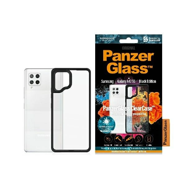 Panzer Glass PanzerGlass | Skaidrus dėklas | Samsung | Galaxy A42 5G | Grūdintas stiklas | AB Juodas | Tinkamas atvejams; Daugiau nei 19 % geresnis apsaugos efektyvumas; Plastikinis rėmas, supantis galines kameras; Grūdintas stiklas nuo senėjimo; Darbai w. belaidis įkrovimas; korio raštas, pagerinantis smūgio absorbciją; Plonas madingas dizainas; Visuose kampuose šiek tiek išpūsti buferiai, kad sustiprintų apsaugą