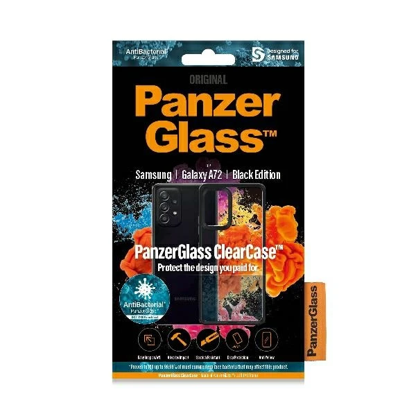 Panzer Glass PanzerGlass Clear Case Nugaros apsauga, Samsung, Galaxy A72, Juodas AB