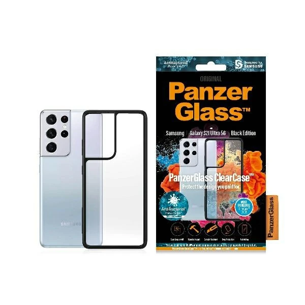 Panzer Glass PanzerGlass skaidrus dėklas Samsung, Galaxy S21 Ultra, Juodas