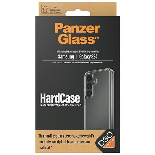 Panzer Glass PanzerGlass kietas dėklas su D3O, skirtas Samsung Galaxy S24 (skaidrus)