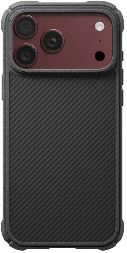 Dėklas PITAKA Cairn Case, skirtas iPhone 18 Pro Max / 17 Pro Max, juodas pilkas