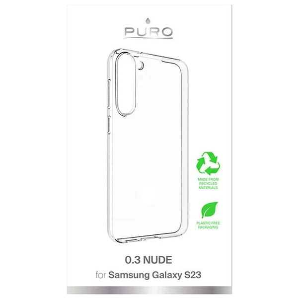 SBS „Puro PURO 0.3 Nude“ – ekologiškas „Samsung Galaxy S23“ dėklas (permatomas)