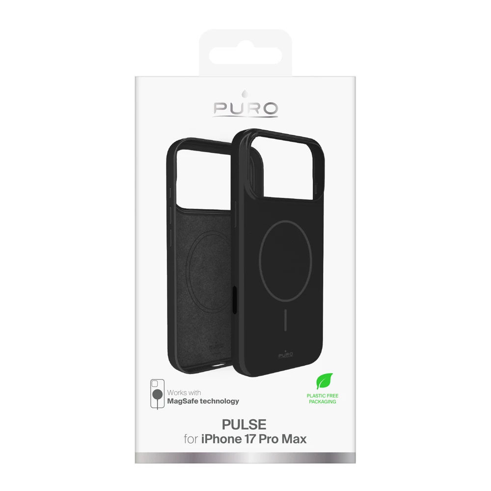 Puro Pulse Protective dėklas skirtas Apple iPhone 17 Pro Max Polycarbonate - juodos spalvos