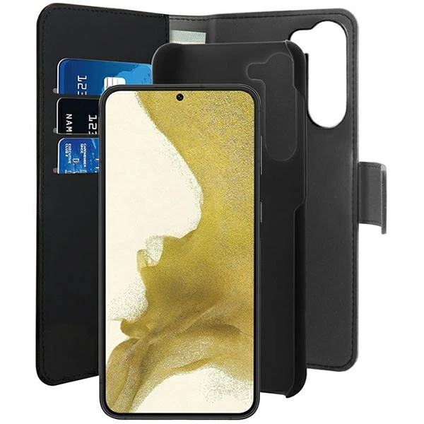 SBS Puro PURO Wallet Detachable - Dėklas 2w1 Samsung Galaxy S23+ (juoda)