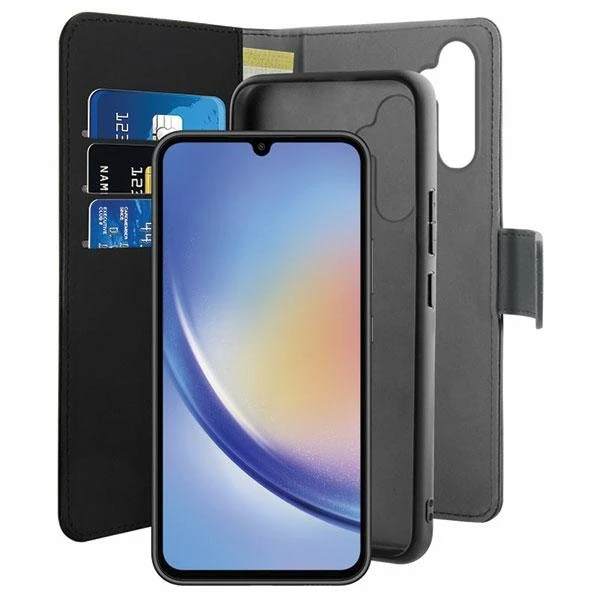 Dėklas SBS PURO Wallet Detachable - Case 2in1 for Samsung Galaxy A34 5G Juodas