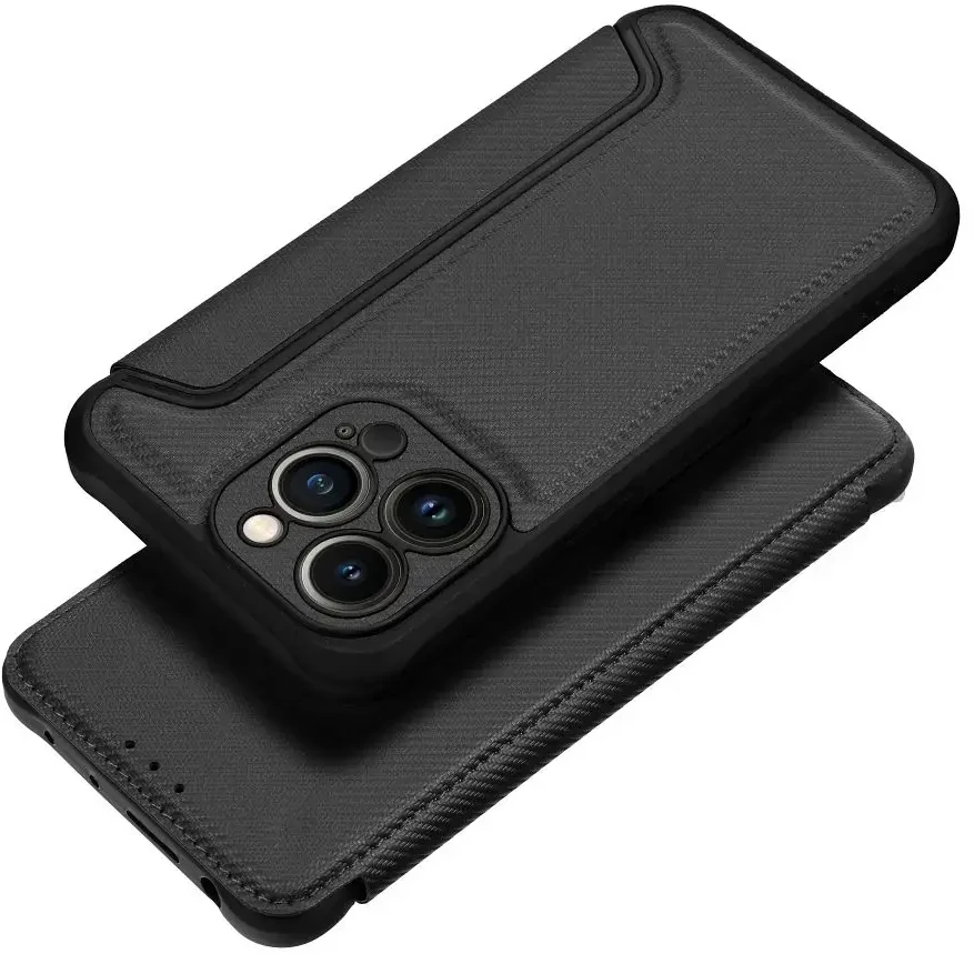 Dėklas Oem Flip case for iPhone 14 Razor Book juodas