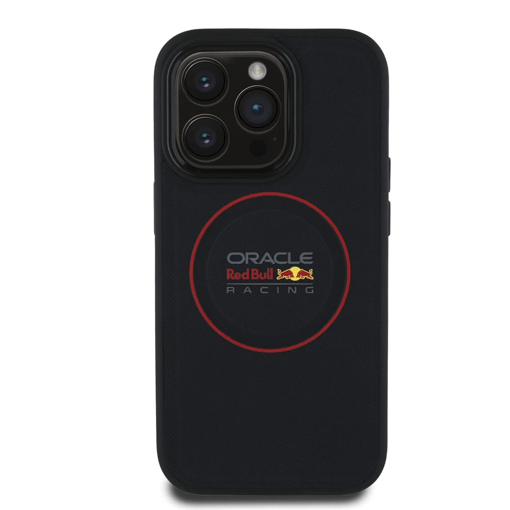 Red Bull Raudona Bull Raudona Bull PU Leather Raudona Ring MagSafe dėklas jūsų Apple iPhone 14 Pro mėlynos spalvos