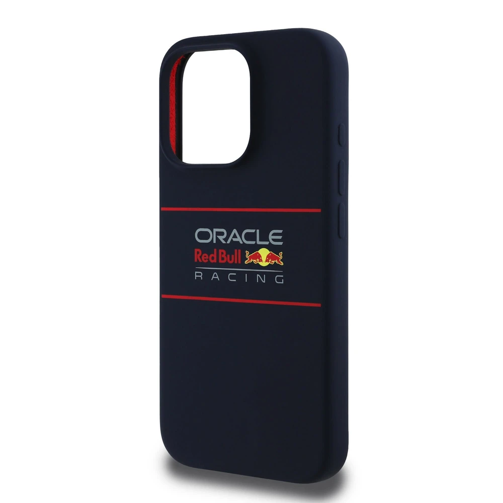 Red Bull Raudona Bull Raudona Bull silikoninis Horizontal Logo MagSafe Apple iPhone 16 Pro dėklas telefonui mėlynos spalvos