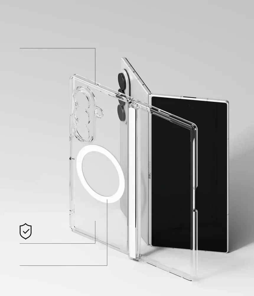 Dėklas RINGKE FUSION FLAP MAGNETIC MagSafe Samsung Galaxy Z FOLD 8 ULTRA CLEAR