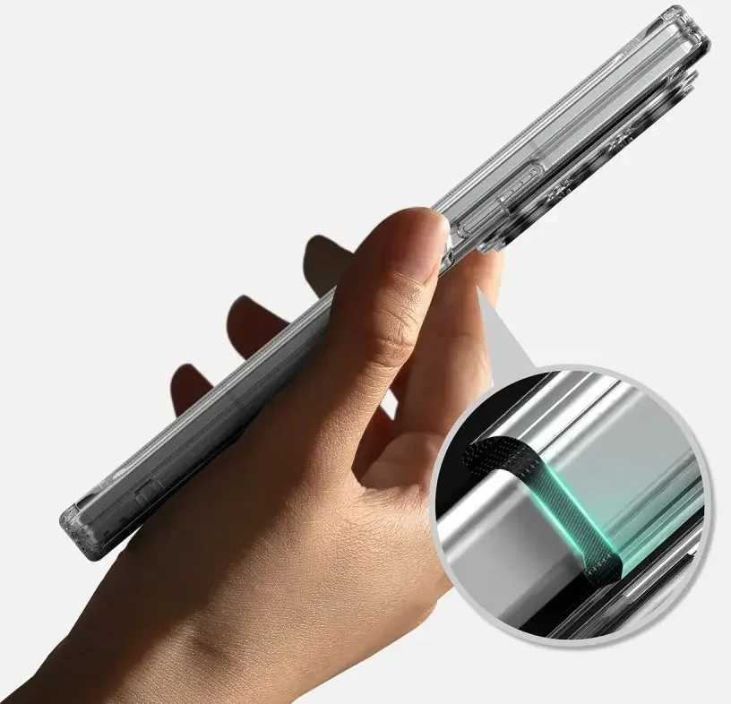 Dėklas RINGKE FUSION FLAP MAGNETIC MagSafe Samsung Galaxy Z FOLD 8 ULTRA CLEAR