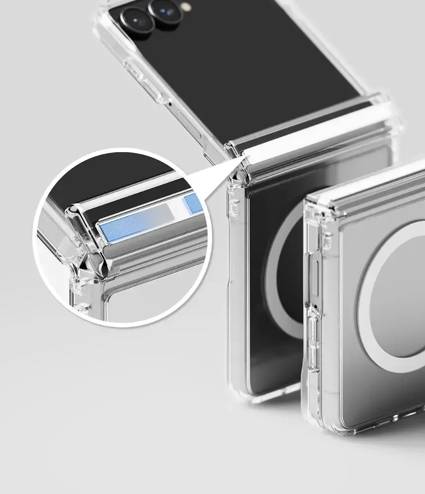 RINGKE FUSION FLAP MAGNETINIS MagSafe DĖKLAS Samsung Galaxy Z FLIP 8 SKAIDRUS