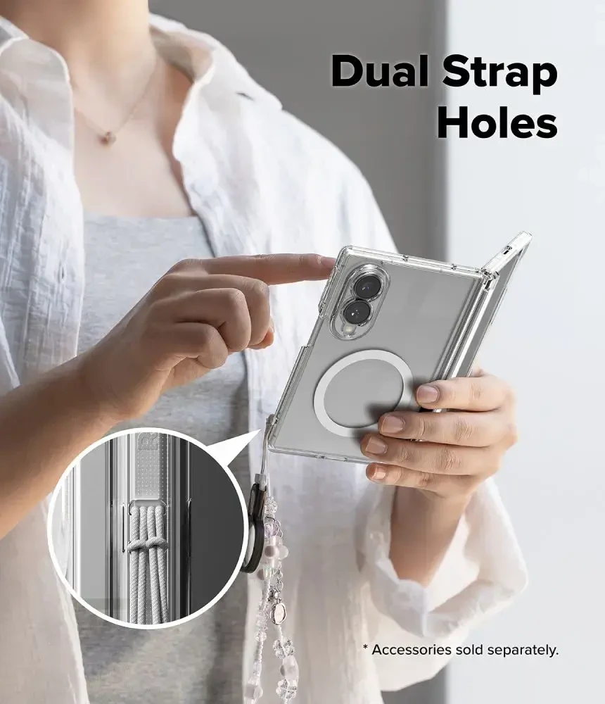 Dėklas RINGKE FUSION FLAP MAGNETIC MagSafe Samsung Galaxy Z FOLD 8 SKAIDRUS