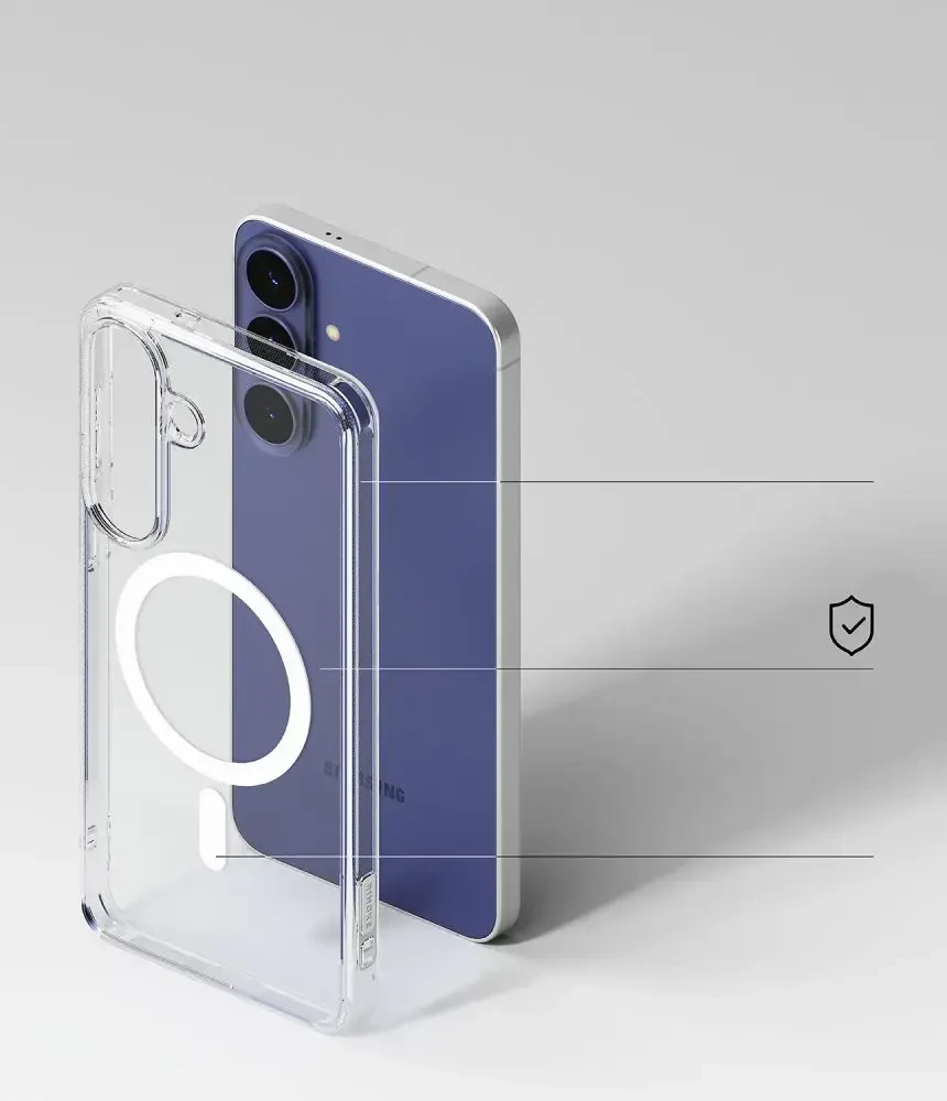 Dėklas RINGKE FUSION MAGNETIC MagSafe Samsung Galaxy S26 FE SKAIDRUS