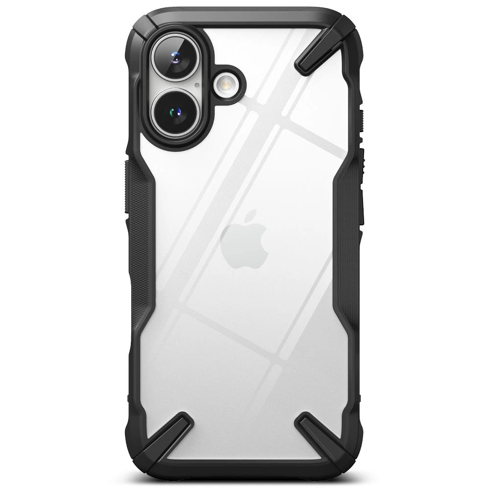 Dėklas Ringke Fusion X Apple iPhone 16 Case - juodos spalvos