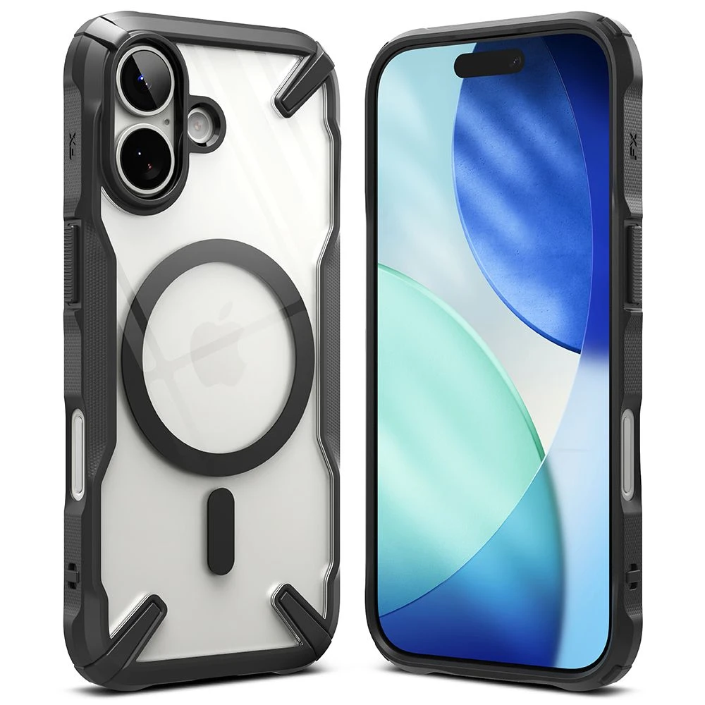 „Ringke“ iPhone 17 dėklas „Fusion X“ magnetinis juodas