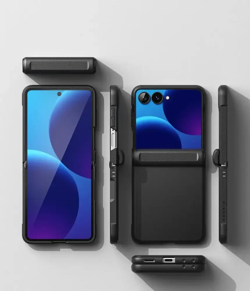 Dėklas RINGKE ONYX FLAP GALAXY Z FLIP 8 Juodas