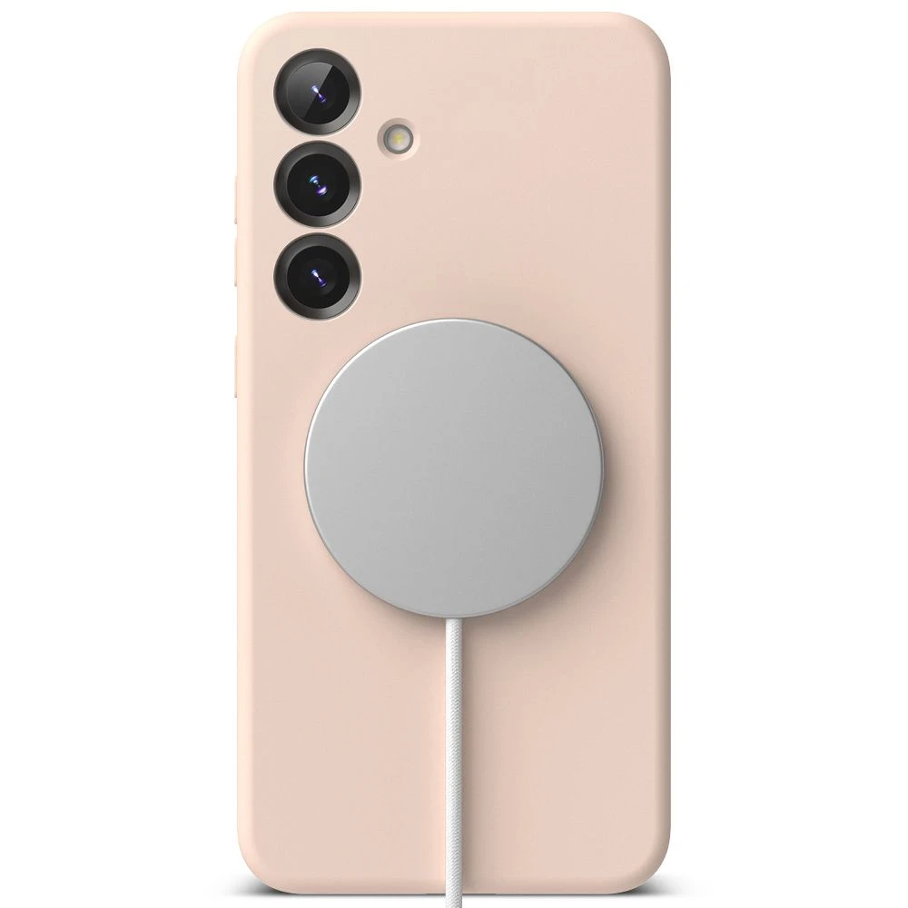 Ringke Silicone MagSafe Samsung Galaxy S25 - dėklas telefonui rožinės spalvos