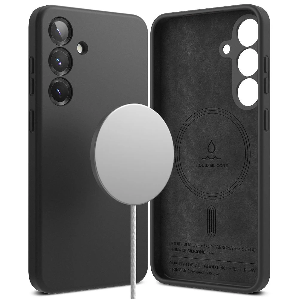 Ringke Silicone MagSafe Samsung Galaxy S25 Plus - dėklas telefonui juodos spalvos
