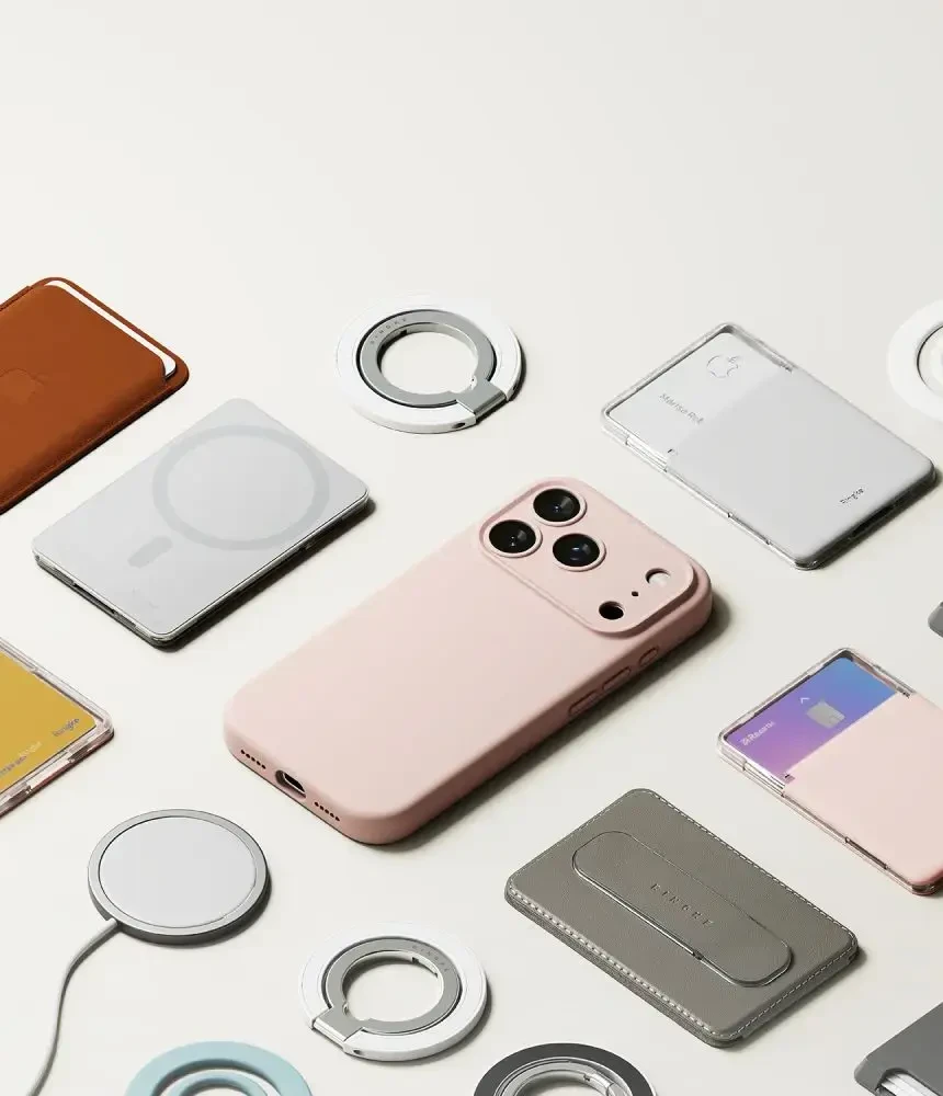 RINGKE SILIKONINIS MAGNETINIS MAGSAFE DĖKLAS iPhone 17 PRO / 18 PRO Rožinis SAND