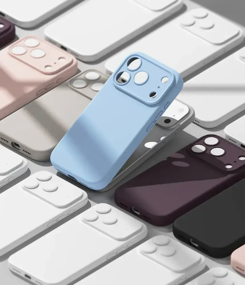 RINGKE SILIKONINIS MAGNETINIS MAGSAFE DĖKLAS iPhone 17 PRO / 18 PRO ŠVIESIAI MĖLYNAS