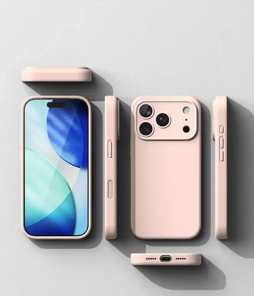 RINGKE SILIKONINIS MAGNETINIS MAGSAFE DĖKLAS iPhone 17 PRO / 18 PRO Rožinis SAND