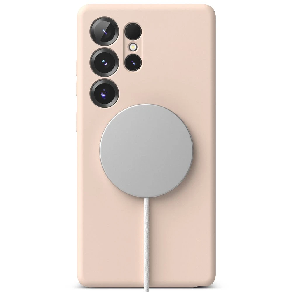 Ringke Silicone MagSafe Samsung Galaxy S25 Ultra - dėklas telefonui rožinės spalvos