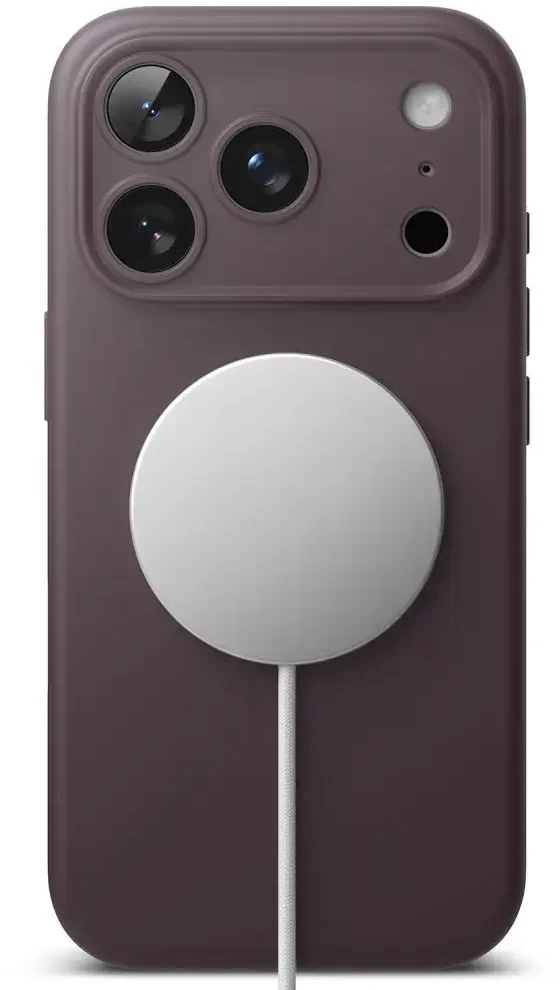 RINGKE SILIKONINIS MAGNETINIS MAGSAFE DĖKLAS iPhone 17 PRO MAX / 18 PRO MAX BURGUNDO SPALVOS
