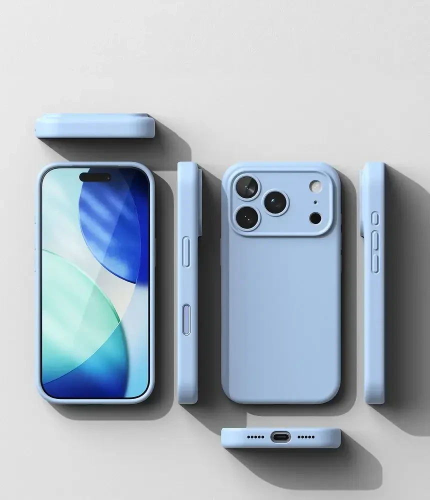 Dėklas RINGKE SILICONE MAGNETIC MAGSAFE iPhone 17 PRO MAX / 18 PRO MAX ŠVIESIAI MĖLYNAS