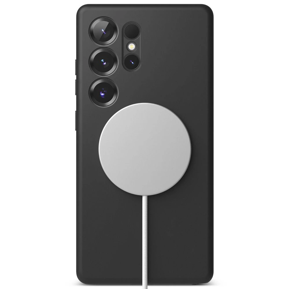 Ringke Silicone MagSafe dėklas skirtas Samsung Galaxy S25 Ultra - juodos spalvos