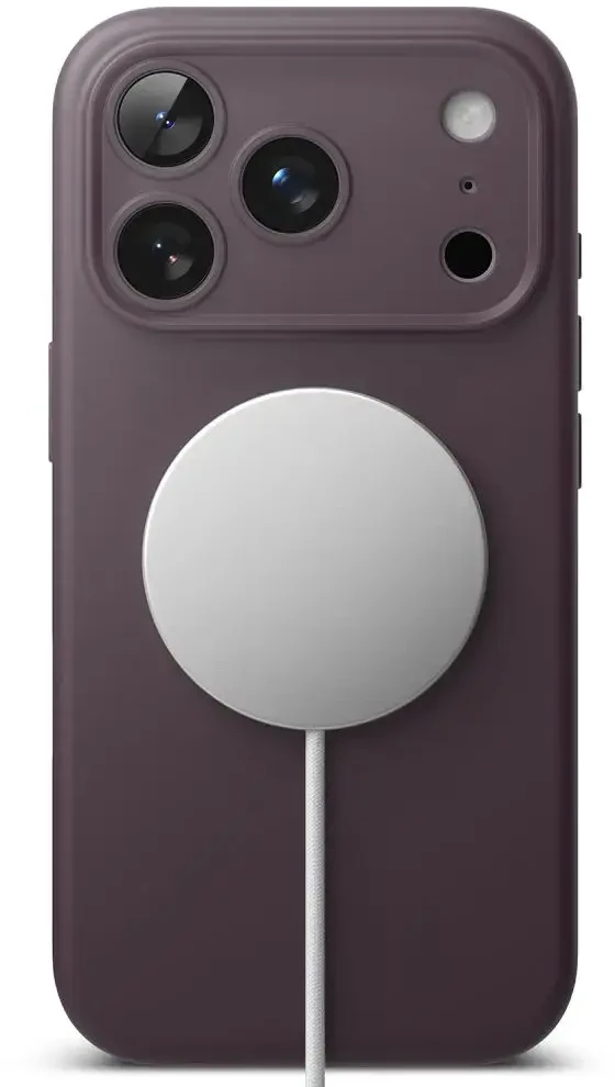 RINGKE SILIKONINIS MAGNETINIS MAGSAFE DĖKLAS iPhone 17 PRO / 18 PRO BURGUNDO SPALVOS