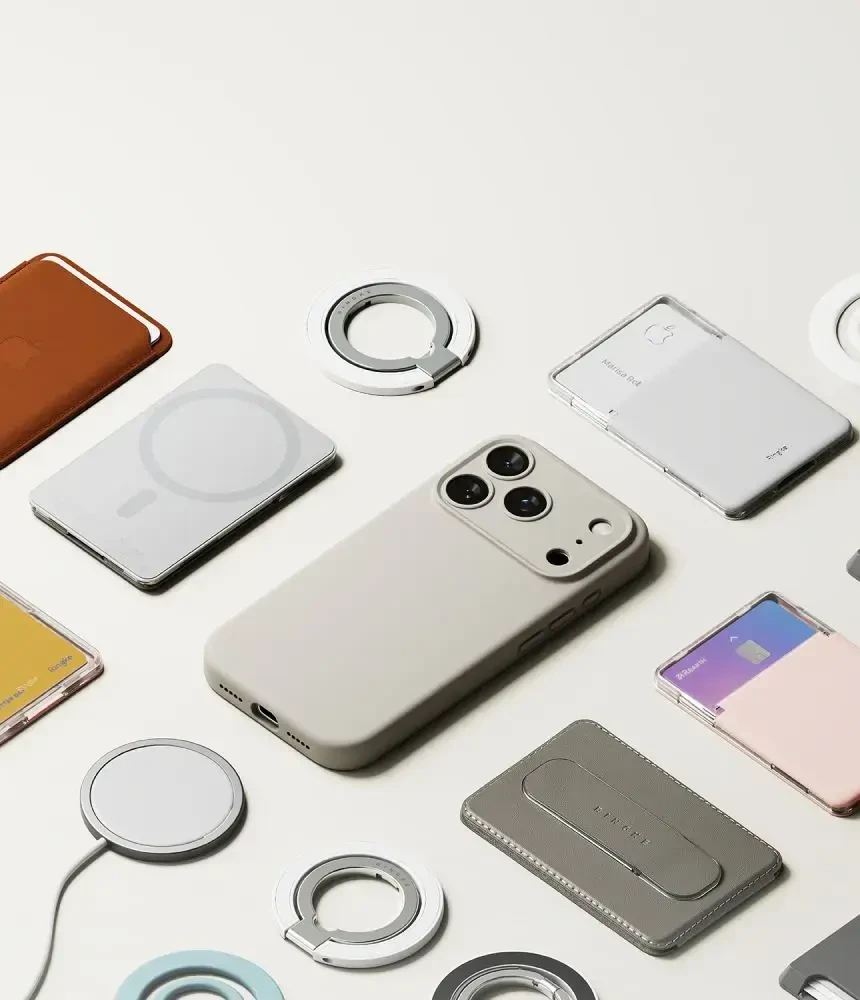 RINGKE SILIKONINIS MAGNETINIS MAGSAFE DĖKLAS iPhone 17 PRO / 18 PRO STONE