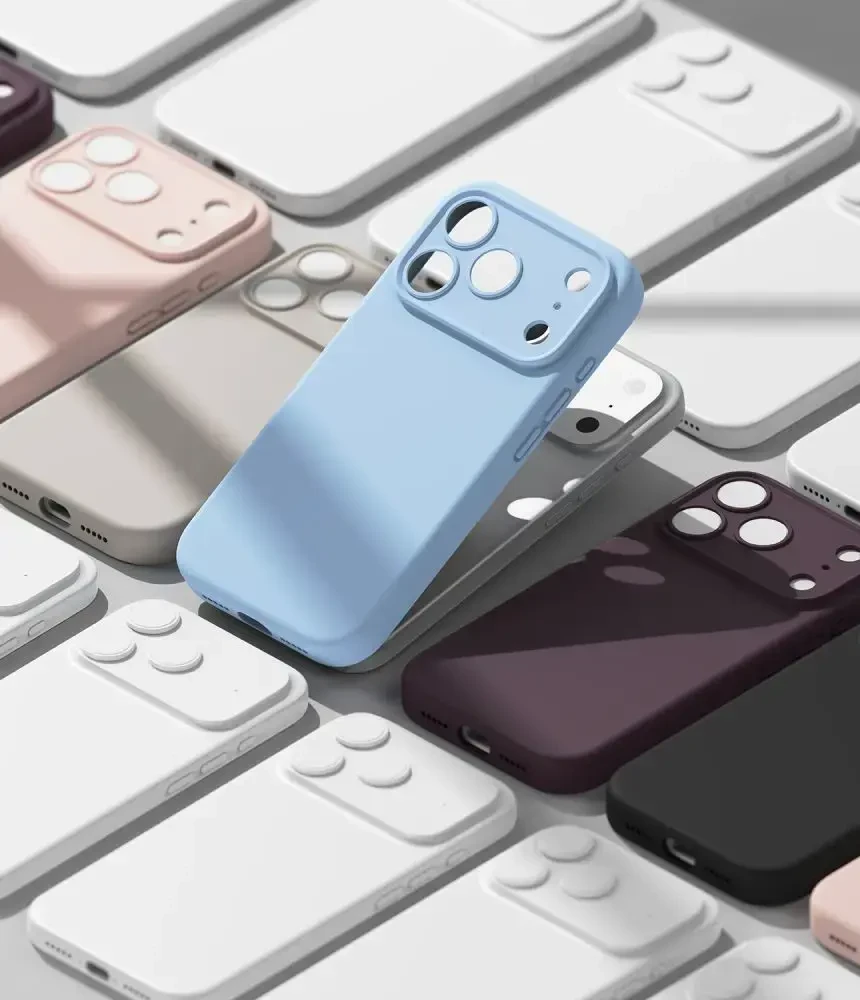 Dėklas RINGKE SILICONE MAGNETIC MAGSAFE iPhone 17 PRO MAX / 18 PRO MAX ŠVIESIAI MĖLYNAS