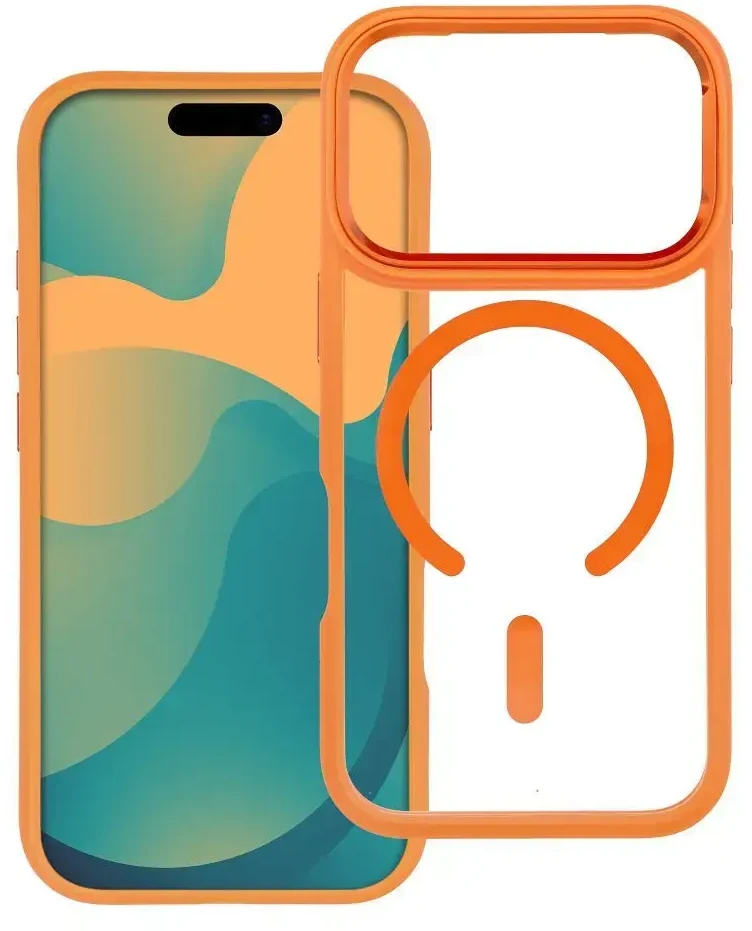 Dėklas ROAR case MAG BUMPER compatible with MagSafe for IPHONE 18 Pro / 17 Pro oranžinis