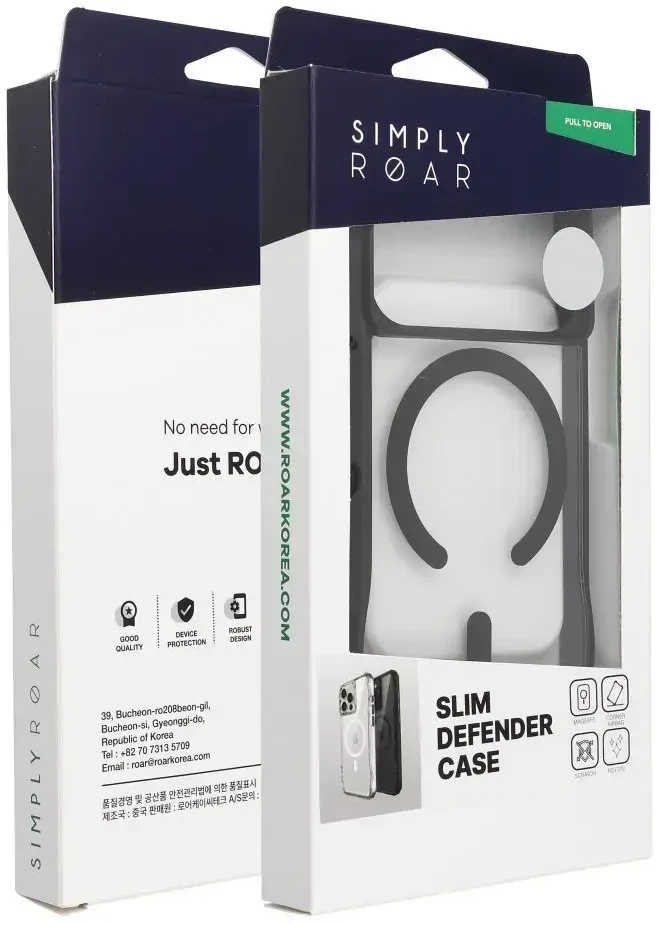 Dėklas ROAR case SLIM DEFENDER compatible with MagSafe for IPHONE 18 Pro Max / 17 Pro Max juodas