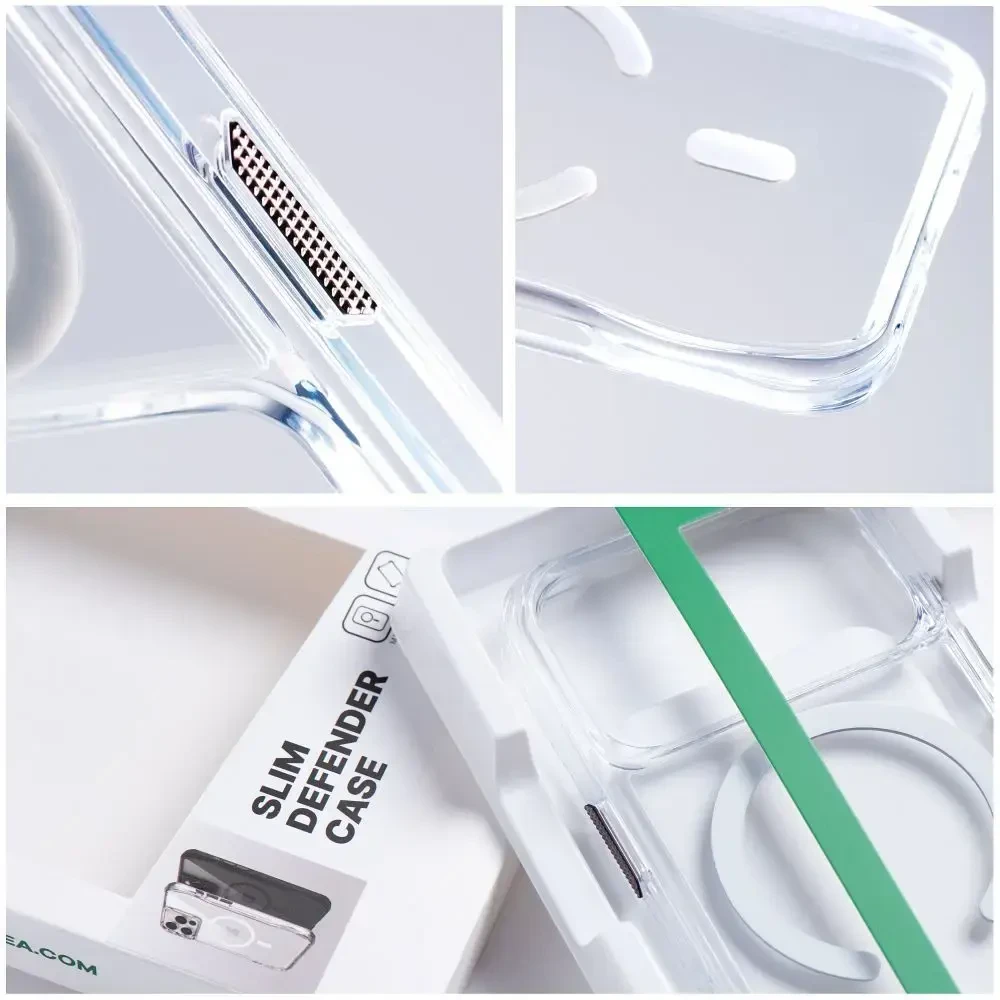 Dėklas ROAR case SLIM DEFENDER compatible with MagSafe for IPHONE 18 Pro Max / 17 Pro Max transparent