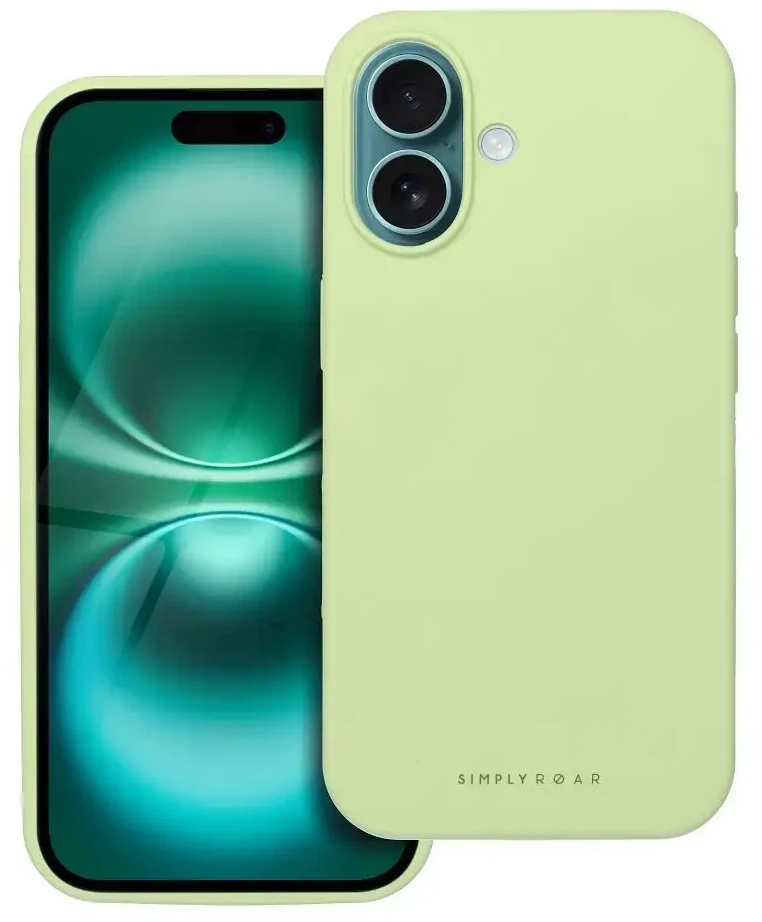 ROAR dėklas CLOUD SKIN, skirtas IPHONE 16 Light žalias