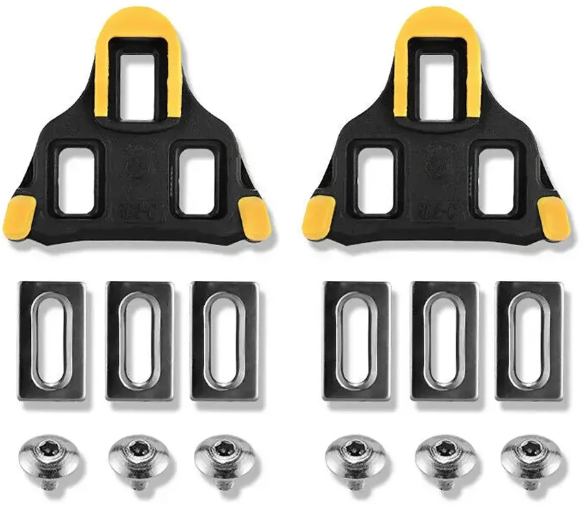 Dėklas Rockbros LP-RD2BK Shimano SPD-SL Road Pedals with Geltona Cleats - Juodas and Sidabrinis