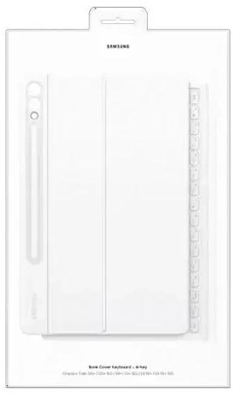 112803 EF-DX825UWE Samsung Book dėklas su klaviatūra Galaxy Tab S9+/S9 FE+/S10+ baltos spalvos