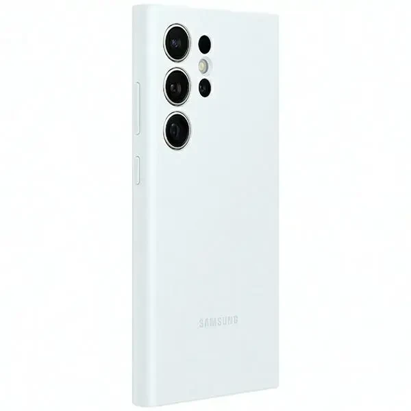 Dėklas Samsung Galaxy S24 Ultra silikoninis dangtelis Baltas