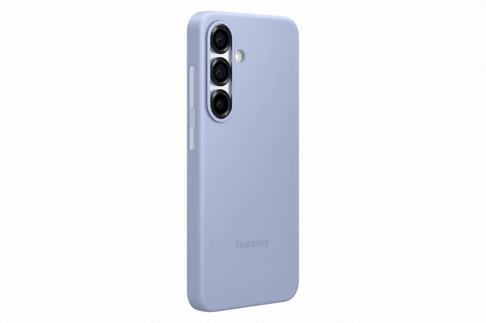 Samsung Galaxy S25 silikoninis dėklas su šviesa Mėlyna