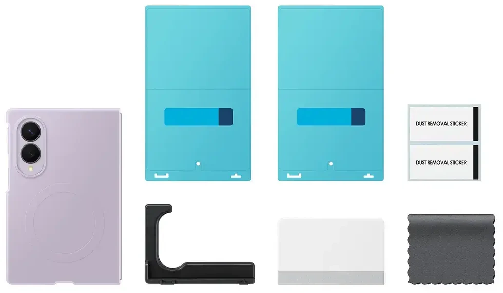 Dėklas EF971CVE silikoninis magnetas „Samsung Galaxy Fold 8“, violetinis