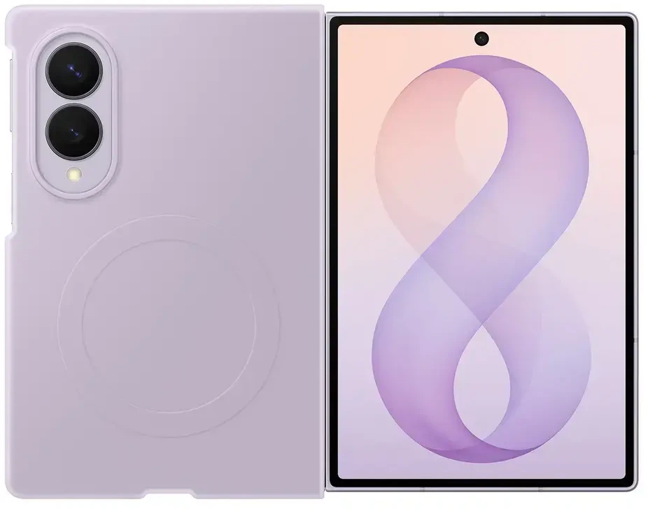 Dėklas EF971CVE silikoninis magnetas „Samsung Galaxy Fold 8“, violetinis