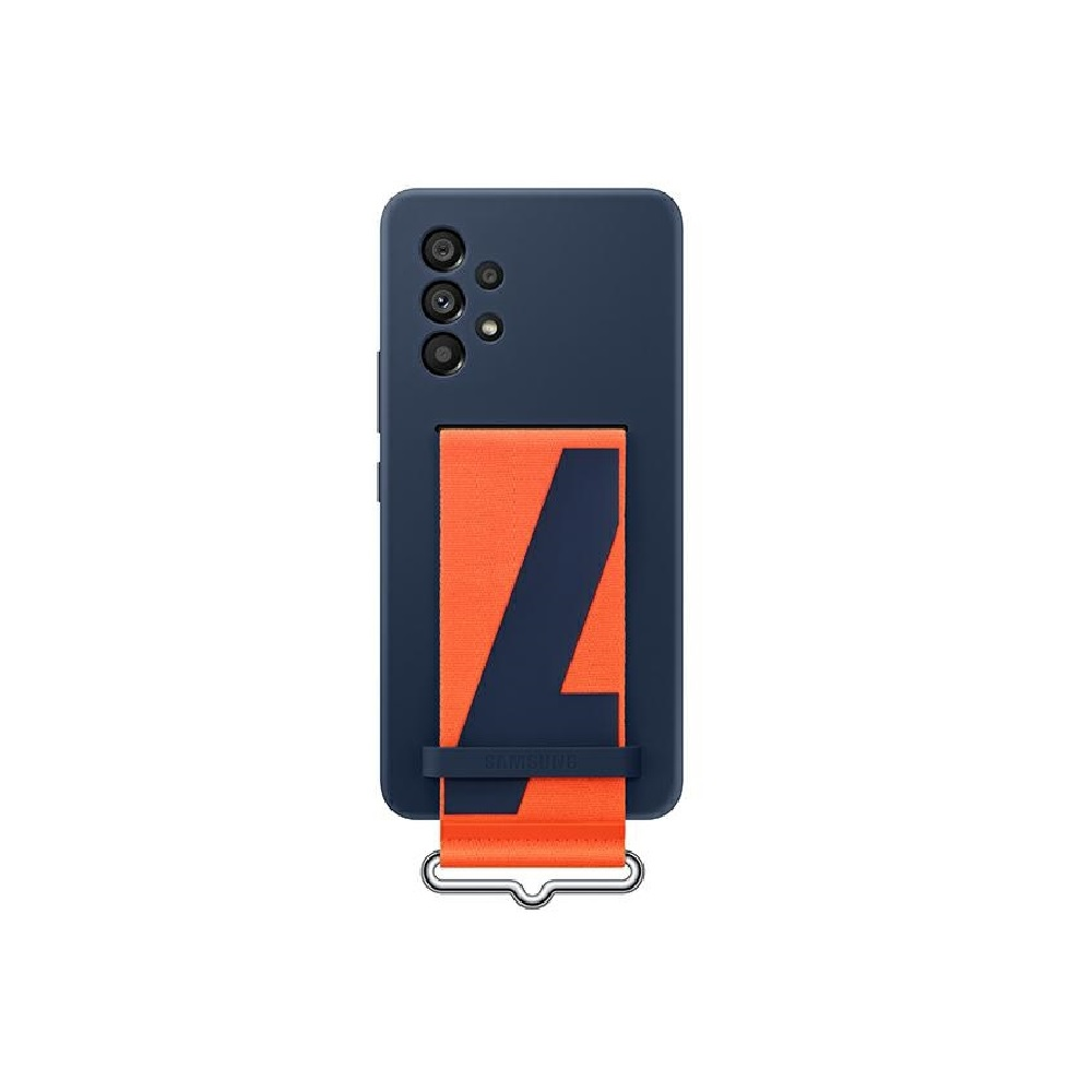 Dėklas „Samsung Galaxy A53 5G“ silikoninis dangtelis su „Navy“ dirželiu