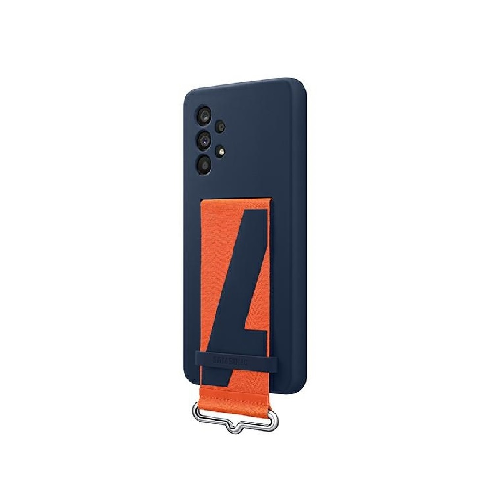 Dėklas „Samsung Galaxy A53 5G“ silikoninis dangtelis su „Navy“ dirželiu